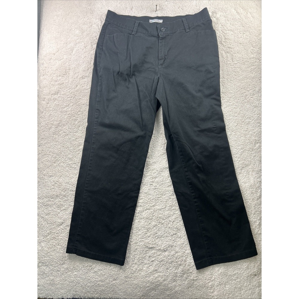 Lee Relaxed Fit Straight Leg High Rise Jean Womens Size 16 Medium Black 5-Pocket